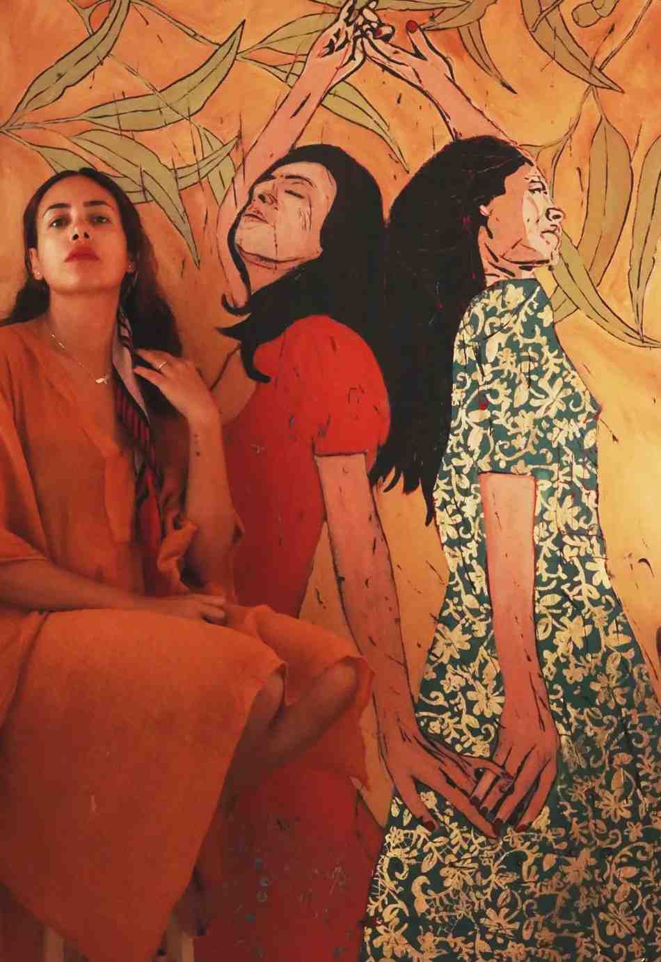 Artwork by Rasha Amin showing themes of resilience and womanhood