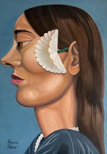 Shawn Polmo's figurative art with accentuated features